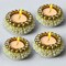 4 Pcs Pearl Tealight Candle Holder Festival of Light Decorative T-light Holder for Diwali Navratri Christmas Thanksgiving Housewarming Gift Candle Stand for Centerpiece Table Home Decor